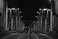 Nachts auf der Pont de Recouvrance, Brest, Finistére